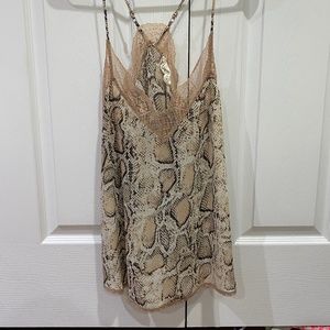 Snakeskin Lace Camisole